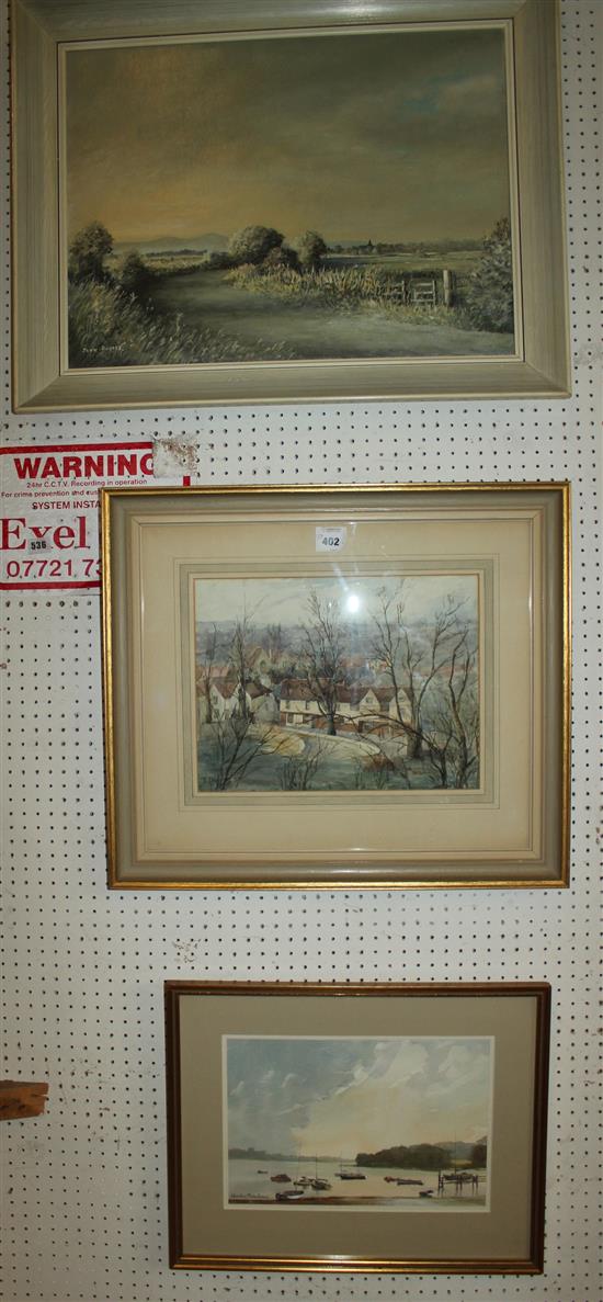 John Rootes, oil on canvas, South Downs landscape, signed